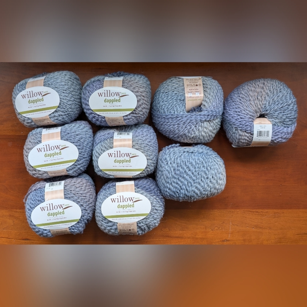 Willow Yarns "Dappled" (Discontinued Color) 9 Ball Lot